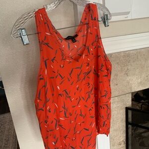 Banana Republic Red and Blue Patterned Tank Top